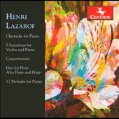 H.Lazarof: Chronicles for Piano, 5 Sonatinas, Coucertazioni, etc