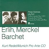 ꡦ륱/J.S.Bach Violin Concertos BWV.1041-BWV.1043, BWV.1060 / Devy Erlih(vn), Henri Merckel(vn), Kurt Redel(cond), Munich Pro Arte Chamber Orchestra, etc[OPK7043]