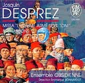 Josquin Desprez: Missa L'Homme Arme / Ensemble Obsidienne