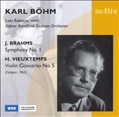 Brahms:Symphony No.1/Vieuxtemps:Violin Concerto No.5 (1963):Lola Bobesco(vn)/Karl Bohm(cond)/Koln Radio Symphony Orchestra