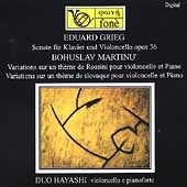 Grieg: Sonate Op 36;  Martinu: Variations / Duo Hayashi