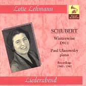 Vocal Archives - Lotte Lehmann - Schubert: Winterreise