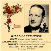 Strings - William Primrose - Bach, Casadesus, Mozart, et al Strings - William Primrose - Bach, Casadesus, Mozart, et al