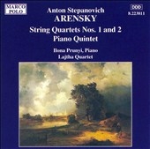 Arensky: Quartets, Quintet / Lajtha Quartet, Prunyi