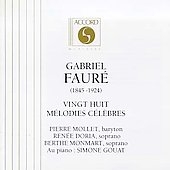 Faure: Vingt Huit Melodies Celebres / Mollet, Doria, et al