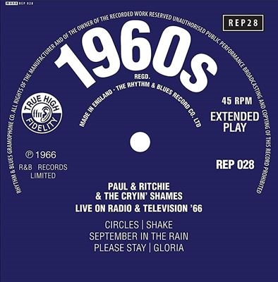 Paul &Ritchie &The Cryin'Shames/Live On Radio &Television '66 EPס[REP028]