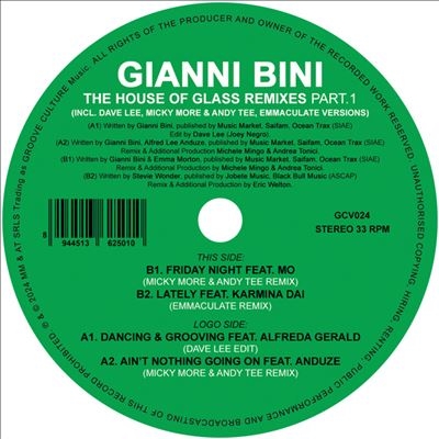 Gianni Bini/The House of Glass Remixes, Pt. 2[8944513625010]