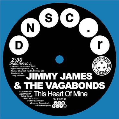 Jimmy James &The Vagabonds/This Heart of Mine/Let Love Flow On/Translucent Blue Vinyl[DNSCR004C]