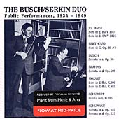Merit - The Busch/Serkin Duo - Public Performances 1934-1949