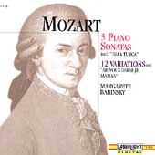 Mozart: 3 Piano Sonatas, Variations / Margarete Babinsky