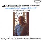 Jakob Gimpel at Ambassador Auditorium Vol 2 - Chopin, et al