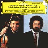 Paganini: Violin Concerto No.1; Saint-Saens: Violin Concerto No.3 / Gil Shaham(vn), Giuseppe Sinopoli(cond), New York Philharmonic