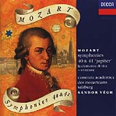 Mozart: Symphonies No 40 & 41 Jupiter / Vegh, Salzburg
