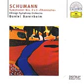 Schumann: Symphonien nos 2 & 3 / Daniel Barenboim, Chicago SO