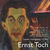 Toch: Cello Sonata, Cello Concerto, etc / Honigberg, et al
