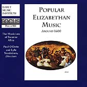 Popular Elizabethan Music Around 1600 / O'Dette, et al