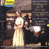 Brahms: Alto Rhapsody, etc;  Mendelssohn / Beringer, et al
