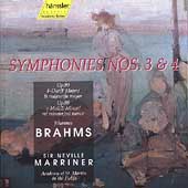 Brahms: Symphonies no 3 & 4 / Marriner, Academy St Martins