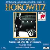 Horowitz Vol III - The Historic Return, Carnegie Hall 1965