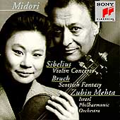 Sibelius: Violin Concerto;  Bruch / Midori, Mehta, Israel PO