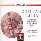 Mozart: Cosi Fan Tutte / Boehm, Schwarzkopf, Ludwig, Kraus