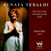 Renata Tebaldi - The New York Farewell Recital / Martin Katz