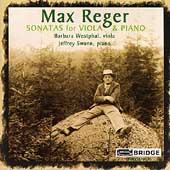 Reger: Sonatas for Viola & Piano / Westphal, Swann