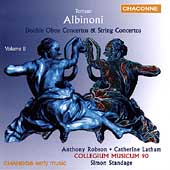 アルビノーニ: 2つのオーボエ&弦楽のための協奏曲集第2巻ロブソン&レーサム(ob)