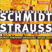 Schmidt: Symphony No 1;  Strauss / Jaervi, Detroit SO