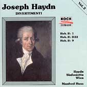 Haydn: Divertimenti Vol 2 / Huss, Haydn Sinfonietta Wien