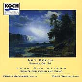 Beach, Corigliano: Violin Sonatas / Macomber, Walsh