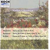 Hindemith, Beethoven, Brahms: Violin Sonatas/ Gluzman, Yoffe