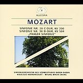 Mozart : Symphonies Nos. 28 & 38 / Harnoncourt , M.Chung , SWF SO