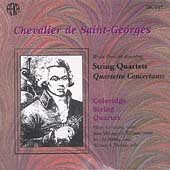 Saint-Georges: String Quartets / Coleridge String Quartet