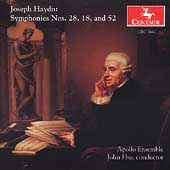 Haydn: Symphonies no 28, 18 and 52 / Hsu, Apollo Ensemble