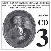 Chevalier de Saint-Georges: Symphonies and Concertos Vol 3