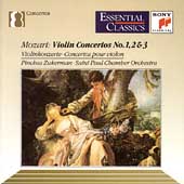 Mozart: Violin Concertos no 1-3 / Zukerman, Saint Paul CO