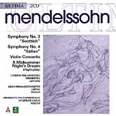 Mendelssohn: Symphonies no 3 & 4, etc / Leppard, Masur, etc
