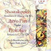 Shostakovich, Prokofiev: Cello Sonatas;  Paert / Boeckheler