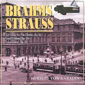 Brahms: Symphony no 1;  J. Strauss: Waltzes / Karajan, et al