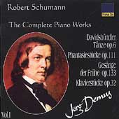Schumann: Complete Piano Works Vol 1 / Joerg Demus