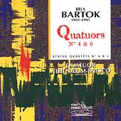 Bartok: String Quartets no 4 & 6 / Athenaeum-Enesco Quartet