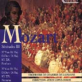 Mozart: Serenades Vol 3 / Lopez-Cobos, Lausanne CO