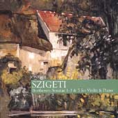 Beethoven: Violin Sonatas Vol 1 / Szigeti, Arrau