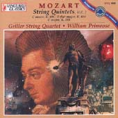 Mozart: String Quintets Vol 2 / Griller Quartet, Primrose