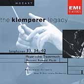 The Klemperer Legacy - Mozart: Symphonies no 33, 34, 40, etc