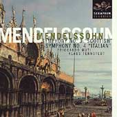 Mendelssohn: Symphonies no 3 & 4 / Muti, Tennstedt, et al