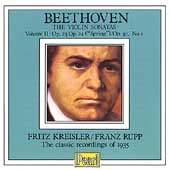 Beethoven: Violin Sonatas / Kreisler, Rupp