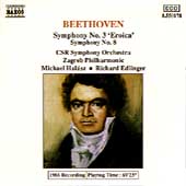 Beethoven: Symphonies 3 & 8 / Halasz, Edlinger