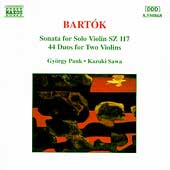 Bartok: Sonata for Solo Violin, 44 Duos / Gyoergy Pauk(vn), Kazuki Sawa(vn)